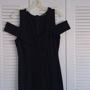Black off the shoulder cocktail dress